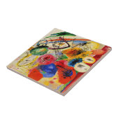 カンディンスキー – 黒線、カラフル抽象芸術アート、 タイル (側面)