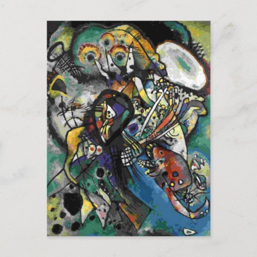 カンディンスキー – 2つの楕円 ポストカード (正面)