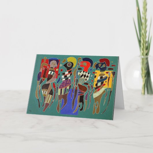 カンディンスキー- 3マスに4姿 カード (正面)