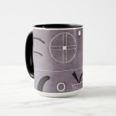 カンディンスキー – 4部構成、抽象芸術アート、 マグカップ (正面左)