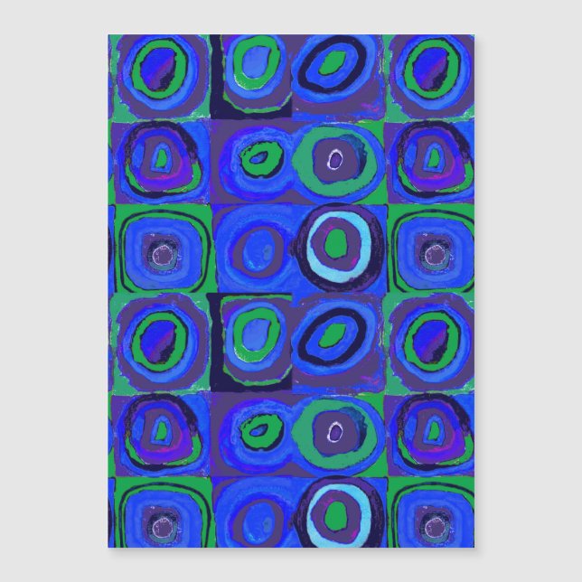 カンディンスキー Farbstudie Blue Quadrate Square Circle  (正面)
