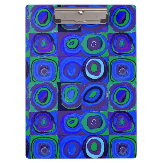 カンディンスキー Farbstudie Blue Quadrate Square Circle クリップボード (正面)