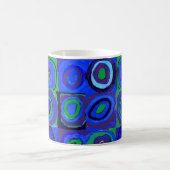 カンディンスキー Farbstudie Blue Quadrate Square Circle  コーヒーマグカップ (中央)