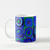 カンディンスキー Farbstudie Blue Quadrate Square Circle  コーヒーマグカップ (左)