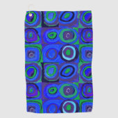 カンディンスキー Farbstudie Blue Quadrate Square Circle ゴルフタオル (正面)