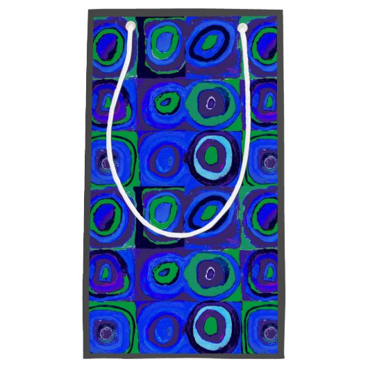 カンディンスキー Farbstudie Blue Quadrate Square Circle スモールペーパーバッグ (正面)