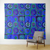 カンディンスキー Farbstudie Blue Quadrate Square Circle タペストリー (インサイチュ(横))