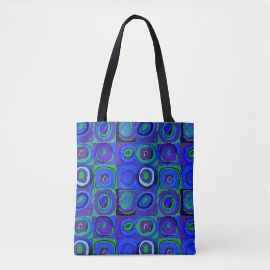 カンディンスキー Farbstudie Blue Quadrate Square Circle  トートバッグ (正面)