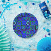 カンディンスキー Farbstudie Blue Quadrate Square Circle ペーパープレート (パーティー)