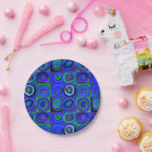 カンディンスキー Farbstudie Blue Quadrate Square Circle ペーパープレート (パーティー)