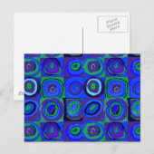 カンディンスキー Farbstudie Blue Quadrate Square Circle ポストカード (正面/裏面)