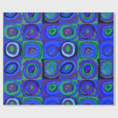 カンディンスキー Farbstudie Blue Quadrate Square Circle ラッピングペーパー (フラット)