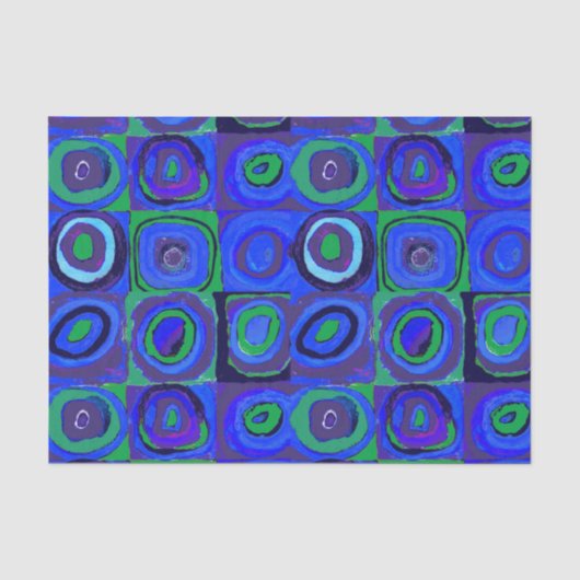 カンディンスキー Farbstudie Blue Quadrate Square Circle 薄葉紙 (正面)