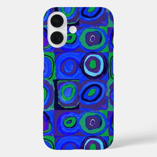 カンディンスキー Farbstudie Blue Quadrate Square Circle Case-Mate iPhoneケース (裏面)