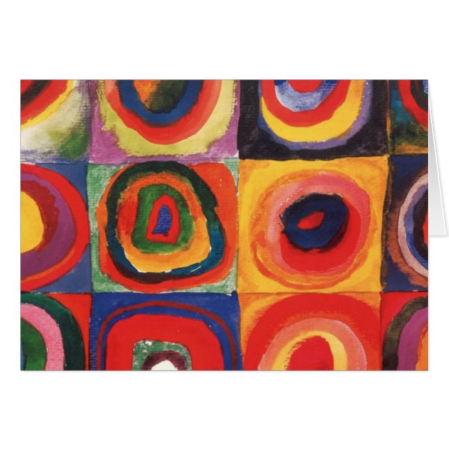 カンディンスキー Farbstudie Quadrate 四角形 円形 アート (正面横)