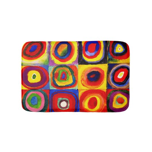 カンディンスキー Farbstudie Quadrate 四角形 円形 アート  バスマット (正面)
