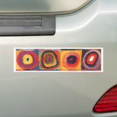 カンディンスキー Farbstudie Quadrate 四角形 円形 アート バンパーステッカー (車上)