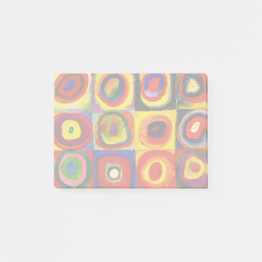 カンディンスキー Farbstudie Quadrate 四角形 円形 アート ポストイット (正面)
