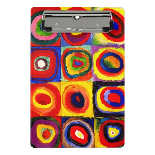 カンディンスキー Farbstudie Quadrate 四角形 円形 アート ミニクリップボード (正面)