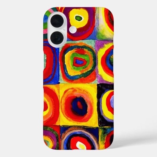 カンディンスキー Farbstudie Quadrate 四角形 円形 アート Case-Mate iPhoneケース (裏面)