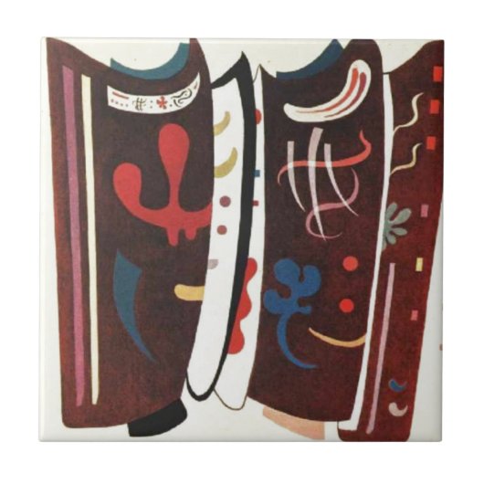 カンディンスキーBrownサプリメント抽象芸術 タイル (正面)