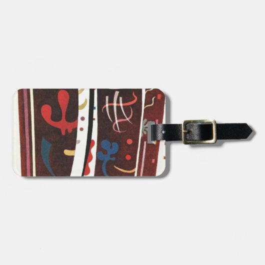 カンディンスキーBrownサプリメント抽象芸術 ラゲッジタグ (正面横)