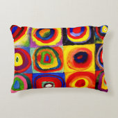 カンディンスキーFarbstudieクアドレイトスクウェア円アート アクセントクッション (正面)