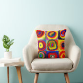 カンディンスキーFarbstudieクアドレイトスクウェア円アート クッション (椅子)