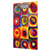 カンディンスキーFarbstudieクアドレイトスクウェア円アート クリップボード (左)