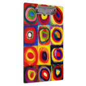 カンディンスキーFarbstudieクアドレイトスクウェア円アート クリップボード (右)