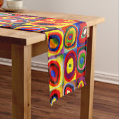 カンディンスキーFarbstudieクアドレイトスクウェア円アート ショートテーブルランナー (インサイチュ)