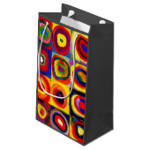 カンディンスキーFarbstudieクアドレイトスクウェア円アート スモールペーパーバッグ (裏面アングル)