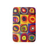 カンディンスキーFarbstudieクアドレイトスクウェア円アート バスマット (正面縦)