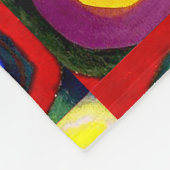 カンディンスキーFarbstudieクアドレイトスクウェア円アート フリースブランケット (角)