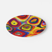 カンディンスキーFarbstudieクアドレイトスクウェア円アート ペーパープレート (アングル)