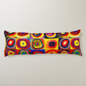 カンディンスキーFarbstudieクアドレイトスクウェア円アート ボディピロー (裏面)