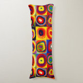 カンディンスキーFarbstudieクアドレイトスクウェア円アート ボディピロー (正面縦)