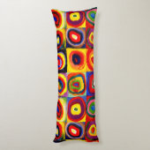 カンディンスキーFarbstudieクアドレイトスクウェア円アート ボディピロー (裏面 (縦))