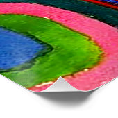 カンディンスキーFarbstudieクアドレイトスクウェア円アート ポスター (コーナー)