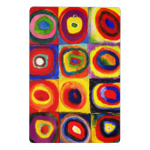 カンディンスキーFarbstudieクアドレイトスクウェア円アート ミニクリップボード (裏面)