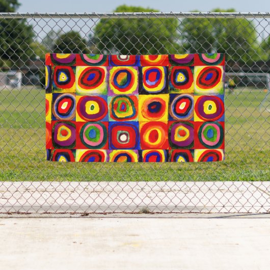 カンディンスキーFarbstudieクアドレイトスクウェア円アート 横断幕 (インサイチュ)