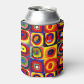 カンディンスキーFarbstudieクアドレイトスクウェア円アート 缶クーラー (缶正面)
