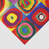 カンディンスキーFarbstudieクアドレイトスクウェア円アート 薄葉紙 (詳細)