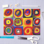 カンディンスキーFarbstudieクアドレイトスクウェア円アート 薄葉紙 (クラフト)