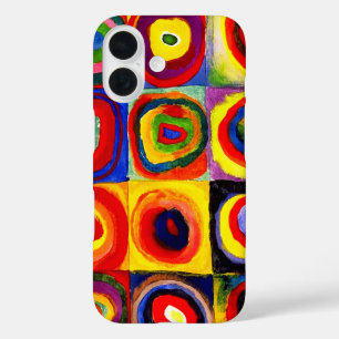 カンディンスキーFarbstudieクアドレイトスクウェア円アート iPhone 16ケース