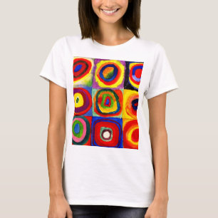 カンディンスキーFarbstudieクアドレイトスクウェア円アート Tシャツ