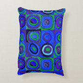 カンディンスキーFarbstudieブルークアッドレートスクエアサークル アクセントクッション (裏面(縦))