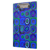 カンディンスキーFarbstudieブルークアッドレートスクエアサークル クリップボード (左)