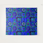 カンディンスキーFarbstudieブルークアッドレートスクエアサークル タペストリー (正面(横))