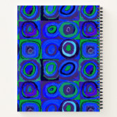 カンディンスキーFarbstudieブルークアッドレートスクエアサークル ノートブック (裏面)